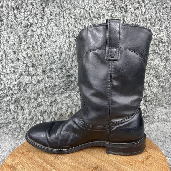 Texas All American Made Leather Cowboy Western Boots Men's 8 EE 8800 - Picture 6 of 10